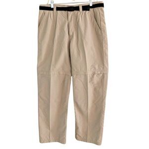 Köppen No Fly Zone Convertible Hiking Pants Men's L Zip Off Khaki Trail Outdoors